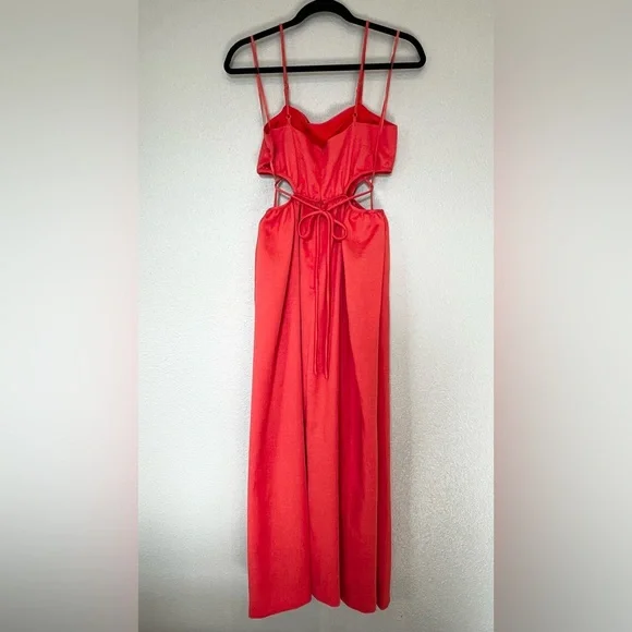 Line and Dot Skylar Tangerine Cutout Waist Maxi Dress Women’s Size Small - Picture 2 of 10